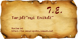 Tarjányi Enikő névjegykártya