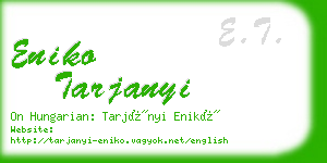 eniko tarjanyi business card